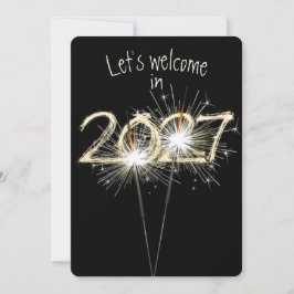 Neue Jahre 2026 Party-Sparkler Einladung