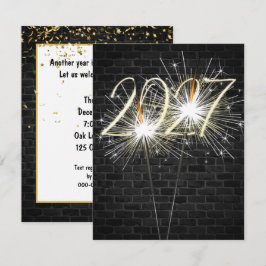 Neue Jahre 2026 Party-Sparkler Einladung