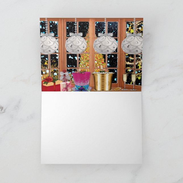 Neue Jahre Feiertagskarte (Innenseite)