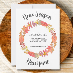 Neue Jahreszeit Neue Zuhause fallen Ankündigung