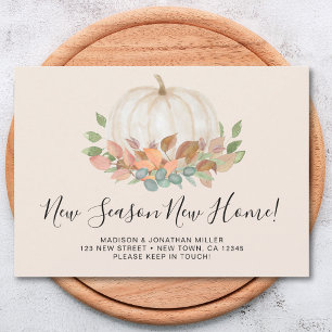 Neue Jahreszeit Neue Zuhause Pumpkin Herbst Herbst Ankündigung