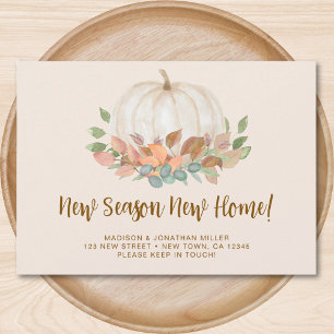Neue Jahreszeit Neue Zuhause Pumpkin Herbst Herbst Ankündigung