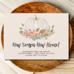 Neue Jahreszeit Neue Zuhause Pumpkin Herbst Herbst Ankündigung