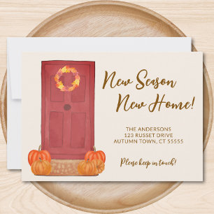 Neue Jahreszeit Neue Zuhause Pumpkin Moving Ankündigung