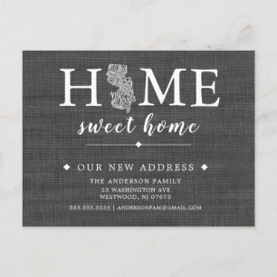 NEUE JERSEY Staat Moving Announcement Post Card Ankündigungspostkarte