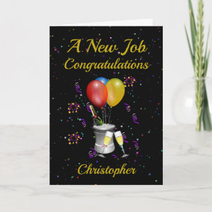 Neue Job Celebration Black Card Karte