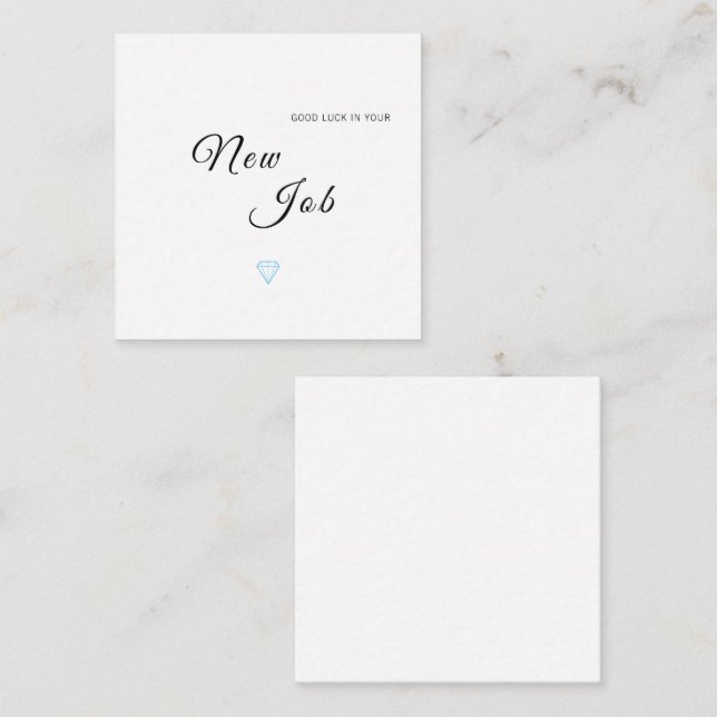Neue Job-Viel Glück-Gratulationskarte Begleitkarte (Vorne/Hinten)