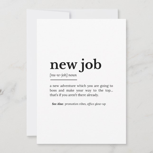 Neue Jobdefinition - Motivierend Typografie (Vorderseite)