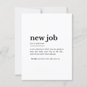 Neue Jobdefinition - Motivierend Typografie Postkarte