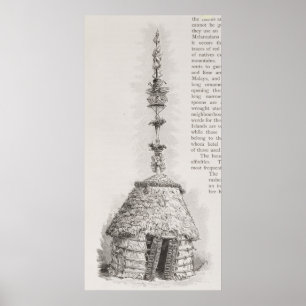 Neue kaledonische Hütte Poster