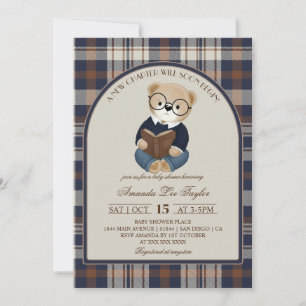 Neue Kapitel Bär Baby Shower  Einladung
