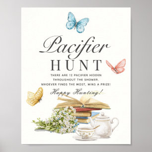 Neue Kapitel Buch Kinderdusche Schnuller Jagd Poster