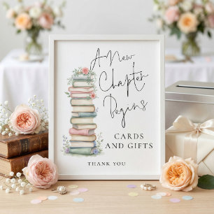Neue Kapitel Bücher Karten Geschenke Junggesellinn Poster