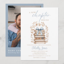 Neue Kapitel-Geschichtenbuch Blaue Babyparty-Foto