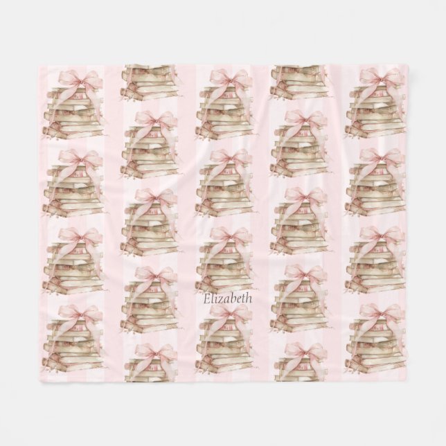 Neue Kapitel Rosa Bogen Streifen  Fleecedecke (Vorderseite (Horizontal))