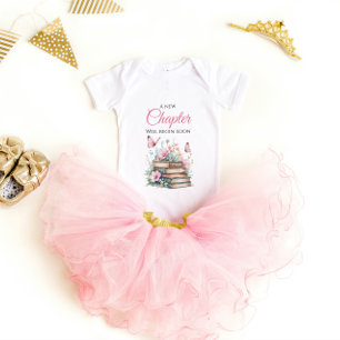 Neue Kapitel-Rosa-Rosen-Geschichtenbuch-Baby-Party Baby Strampler