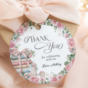 Neue Kapitel Storybook Floral Babyparty Geschenkanhänger