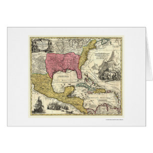 Neue Karte 1712 Spaniens Amerika