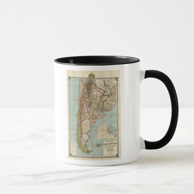 Neue Karte Argentiniens Tasse (Rechts)