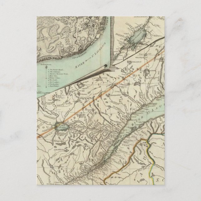 Neue Karte der Provinz Quebec (Vorderseite)