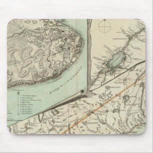 Neue Karte der Provinz Quebec Mousepad