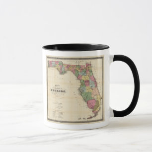 neue Karte des Staat von Florida Gezeichnet Tasse