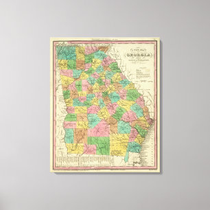 Neue Karte für Georgien 2 Leinwanddruck