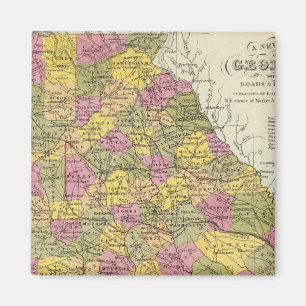 Neue Karte Georgiens Magnet