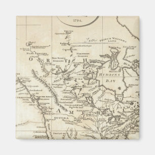 Neue Karte Nordamerikas Magnet