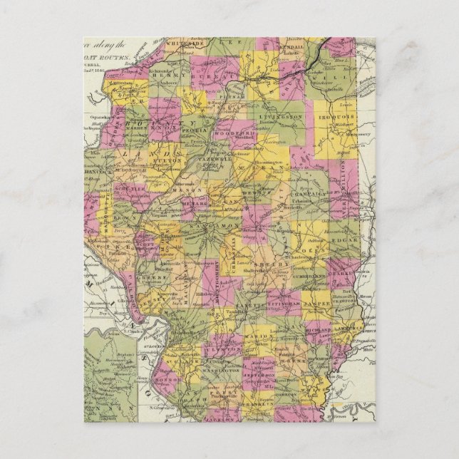 Neue Karte von Illinois (Vorderseite)