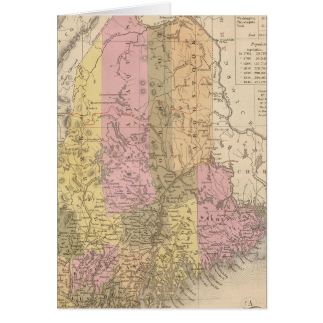 Neue Karte von Maine (Vorne)