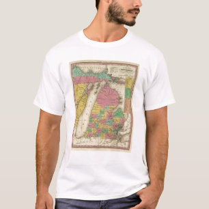 Neue Karte von Michigan T-Shirt