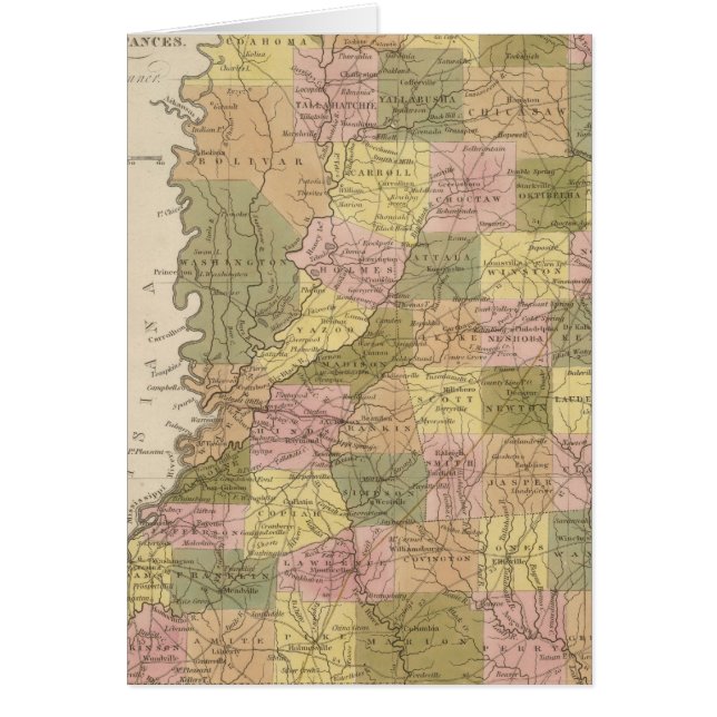 Neue Karte von Mississippi (Vorne)