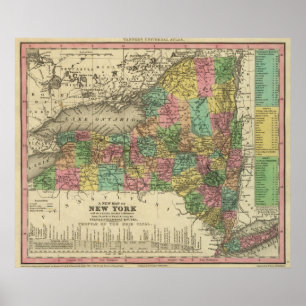 Neue Karte von New York Poster