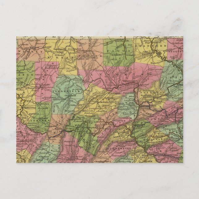 Neue Karte von Pennsylvania (Vorderseite)