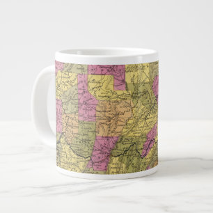 Neue Karte von Pennsylvania 2 Jumbo-Tasse