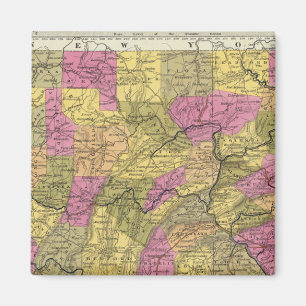Neue Karte von Pennsylvania 2 Magnet