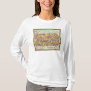 Neue Karte von Pennsylvania 2 T-Shirt