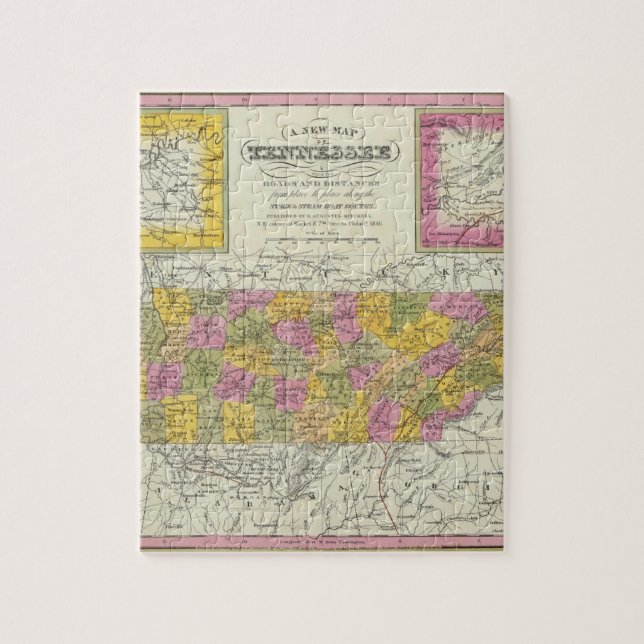 Neue Karte von Tennessee Puzzle (Vertikal)