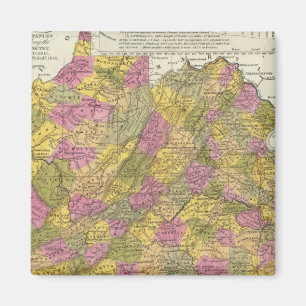 Neue Karte von Virginia Magnet