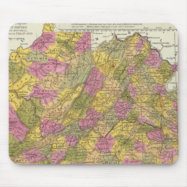 Neue Karte von Virginia Mousepad (Vorne)
