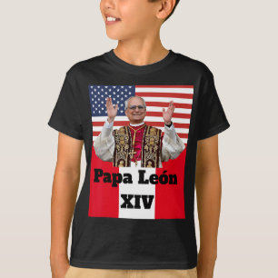 Neue Katholische Pe Leo Xiv Papst León Peru U.s.a. T-Shirt