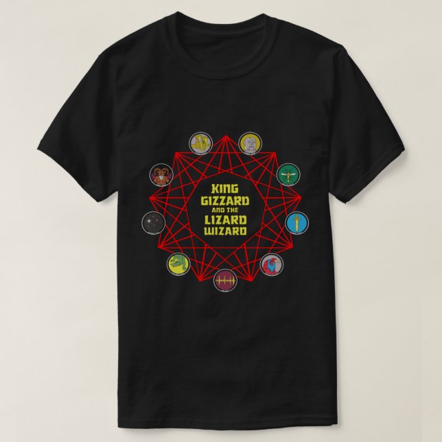 Neue King-Gigard-Symbole rocken psychedelisch klas T-Shirt (Design vorne)