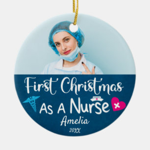 Neue Krankenpflege Weihnachten, Personalisiertes F Keramik Ornament