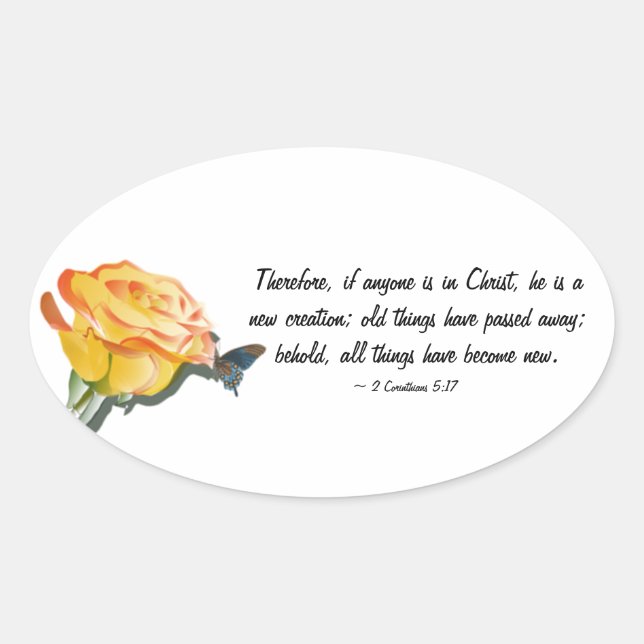 Neue Kreation Ovaler Aufkleber (Vorderseite)