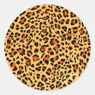 Neue Leopard-Textur 3 Runder Aufkleber