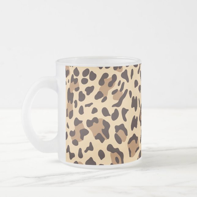 Neue Leopard-Textur 6 Mattglastasse (Links)