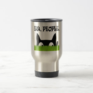 Neue Leute Funny Cat Green Grass Travel Mug Reisebecher