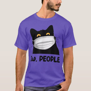 Neue Leute lustige Black Cat Maske Frauen Männer S T-Shirt