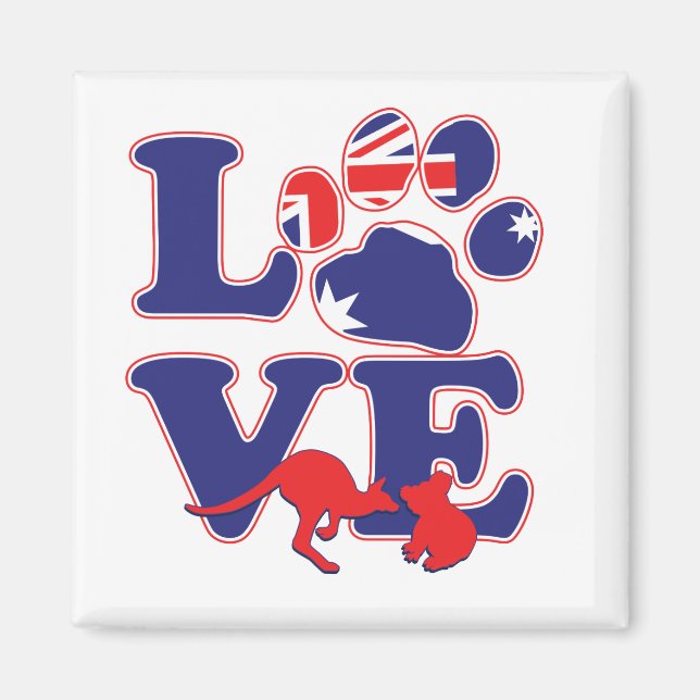 NEUE Liebe aus Australien mit Tieren Magnet (Vorne)